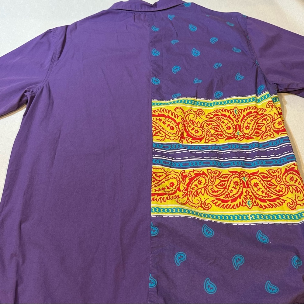 Crooks & Castles Patchwork Paisley Button Up Shirt L - Picture 10 of 10